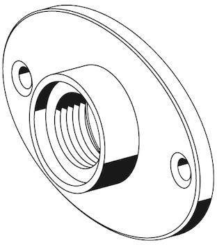 SCHELL Schraubrosette POLAR II Set mattchrom – 100 mm Rosette, 24,2 mm Innendurchmesser