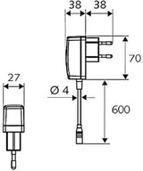 SCHELL VENUS E HD-K Elektronische Waschtisch-Armatur mit Infrarotsensor, Kaltwasser, Chrom