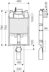 SCHELL WC-Modul MONTUS C-N 80 Unterputz-Spülkasten Nassbau mit Zweimengenspülung