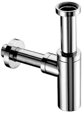 SCHELL Design-Siphon EDITION Flaschensiphon DN 32 Messing verchromt mit Rosette