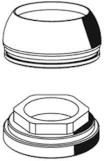 SCHELL Rosette MODUS EH mit Einschraubstück – Chrom, Ersatzteil für Urinal-Armaturen