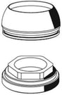 SCHELL Rosette MODUS EH mit Einschraubstück – Chrom, Ersatzteil für Urinal-Armaturen