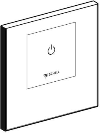 Schell Frontplatte D-E-V ES für UP-Dusche LINUS, Edelstahl gebürstet, 180 x 180 mm