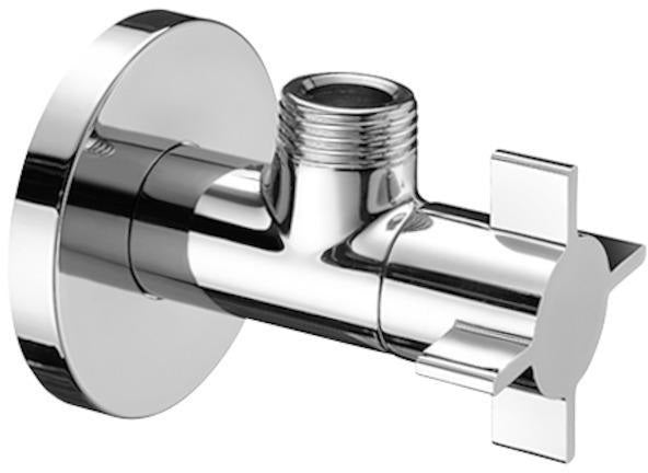 SCHELL Design-Eckventil 4WING regulierbar, 1/2 Zoll, chrom – ohne Verschlussschraube