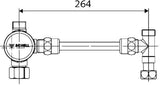 SCHELL Eckventil-Thermostat Set Verrohrungsset Starr Chrom – Verbrühungsschutz