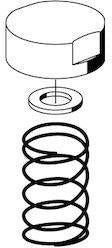 SCHELL Druckknopf für SCHELLOMAT Urinal-Spülarmatur, Messing verchromt
