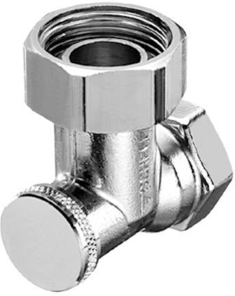 SCHELL Einzel-Anschlussventil Eckform absperrbar 3/4" ÜM x 1/2" IG mattnickel