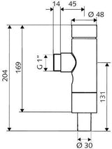 SCHELL AP-WC-Druckspüler SCHELLOMAT Basic – Niederdruck DN 25, chrom
