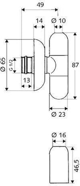 SCHELL Design-Eckventil RONDO regulierbar 1/2 Zoll x 3/8 Zoll mit ASAG easy chrom – 10 Stück
