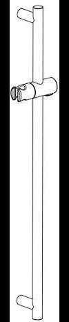 SCHELL Duschstange für Duschpaneel LINUS INOX 678 mm chrom – Ersatzteil