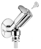 SCHELL Geräteschrägsitzventil SECUR RV, RB, gleichschließend, 1/2Z, chrom – abschließbarer Sanitärgriff