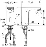 SCHELL CELIS E HD-M Elektronische Waschtisch-Armatur – Infrarot-Sensor, Mischwasser, chrom
