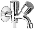 SCHELL Kombi-Auslaufventil COMFORT – DN 15, chrom, mit Schlauchverschraubung und Rosette