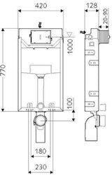 SCHELL WC-Modul MONTUS C-N 120 mit Unterputz-Spülkasten 12 cm – Nassbau, Zweimengenspülung