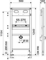 SCHELL MONTUS Waschtisch-Modul BH 124 cm – Unterputz-Montagemodul für Ständer- und Vorwandmontage
