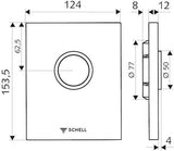 SCHELL WC-Betätigungsplatte EDITION Ein-Knopf Kunststoff chrom für Unterputz-Druckspüler