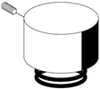 SCHELL Betätigungshaube BASIC mit Druckfeder – Chrom für WC-Druckspüler SCHELLOMAT