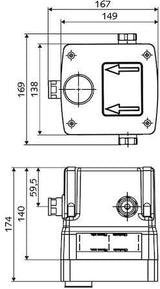 SCHELL UP-Masterbox WBW-E-M IR Mischwasser Unterputz-Armatur elektronisch