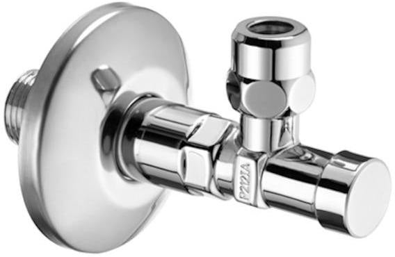 SCHELL Eckventil regulierbar lange Bauform mit gesicherter Betätigung 1/2 Zoll chrom