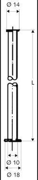 SCHELL Kupferrohr 3/8" x 1/2" Bördel, 10 mm, 300 mm, chrom – 20 Stück