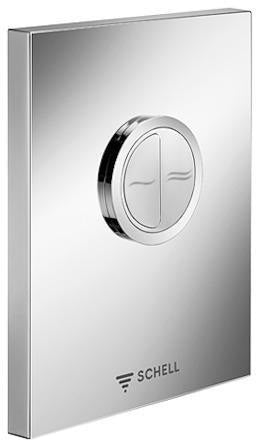 SCHELL WC-Betätigungsplatte EDITION ECO ND – Zweimengenspülung, Kunststoff verchromt