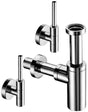 SCHELL Design-Eckventil Set EDITION 1/2 Zoll chrom – mit ASAG easy & Design-Siphon