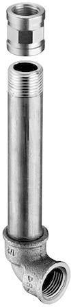 SCHELL Urinal-Anschlussgarnitur 1/2 Zoll für Wandeinbau-Spülarmatur – Messing, DN 15