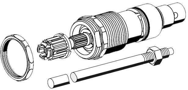 SCHELL Oberteil POLAR II Set mit Ablänghilfe und Spindel 488 mm