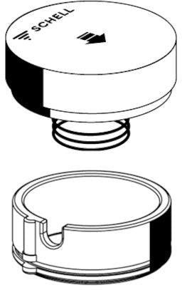 SCHELL Betätigungsgriff PETIT SC mit Druckfeder und Blendring, Chrom