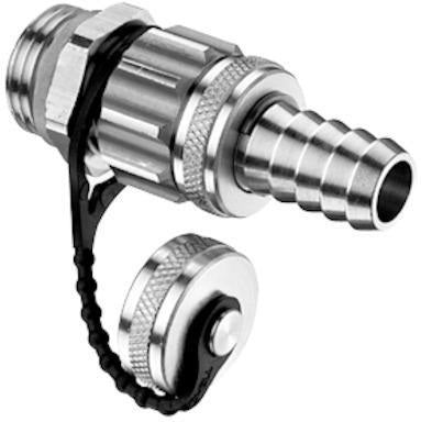 SCHELL F+E-Spindelventil mit ASAG & Schlauchverschraubung, Messing, 5er-Pack