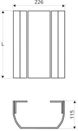 SCHELL Anschlussblende Duschpaneel LINUS L:150-450, gestrahlt, alu-eloxiert