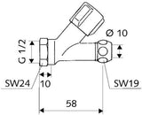 SCHELL Schrägsitzventil COMFORT kurze Bauform 1/2 Zoll IG x 3/8 Zoll chrom – Trinkwassergeeignet