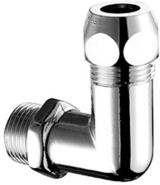 SCHELL Winkel-Verschraubung 3/8 Zoll AG x 3/8 Zoll AG, d:10, chrom – 25 Stück