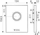 SCHELL WC-Betätigungsplatte EDITION ND – Niederdruck, Kunststoff, chrom, Ein-Knopf