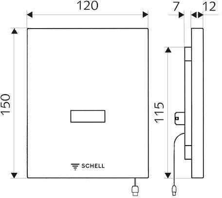 SCHELL Urinalsteuerung EDITION E Batteriebetrieb, vandalengeschützt, Edelstahl