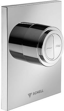 SCHELL WC-Betätigungsplatte EDITION Eco ND 100 – Zweimengenspülung, chrom, für Unterputz-Druckspüler