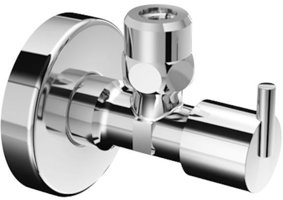 SCHELL Design-Eckventil PINT regulierbar 1/2 Zoll chrom – Messing, DN 15, Schubrosette