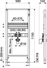 SCHELL Waschtisch-Modul MONTUS BH 115 cm – selbsttragend, höhenverstellbar, für Einlocharmaturen