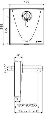 SCHELL WALIS E Infrarot-Waschtisch-Armatur Aufputz 130 mm chrom