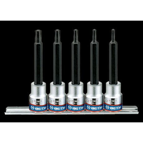 KING TONY Profi-Werkzeuge - 3/8" RIBE Steckschlüssel-Set, Steckleiste - 5 tlg. 3105PR01