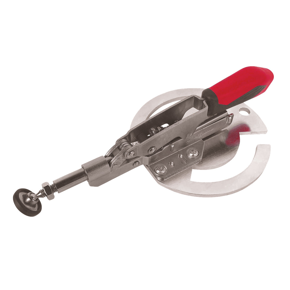 Schweisskraft Waagrechtspanner mit runder Adapterplatte, offen Länge 253 mm, Spannbereich 0 - 35 mm - Art. 1528172