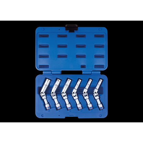 KING TONY Profi-Werkzeuge - 3/8" Steckschlüssel-Set für Glühkerzen - 6 tlg. 3716MR