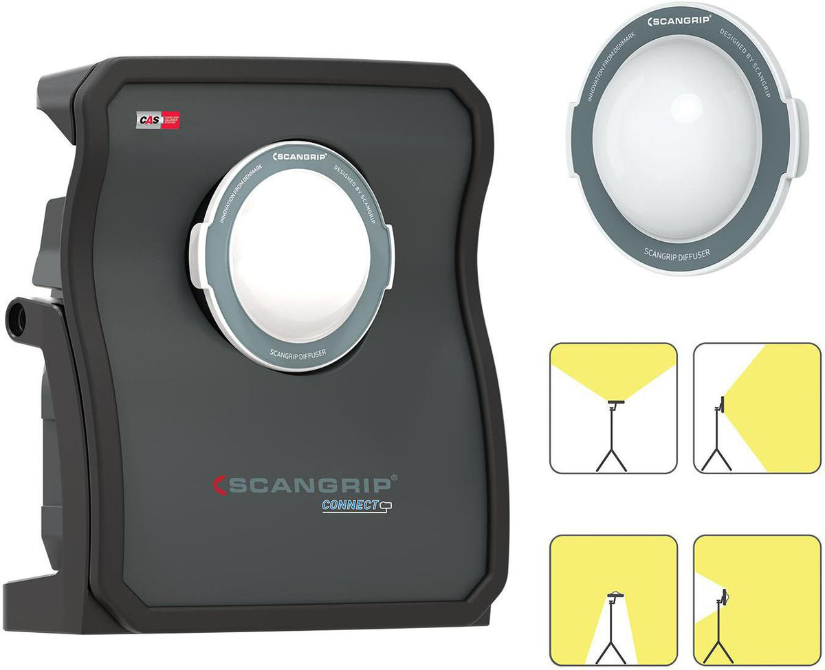 SCANGRIP LED-Strahler NOVA 2 CONNECT 16 W 200-2000 lm IP30 – Dimmbar, Powerbank, COB-LED