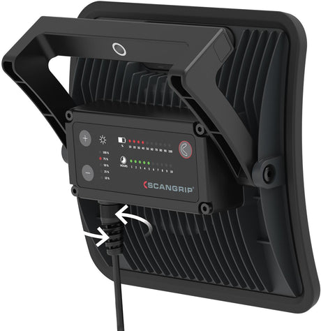 SCANGRIP LED-Strahler NOVA 4K C+R 29 W, 400-4000 lm, 5 m Kabel, Akku- und Kabelbetrieb