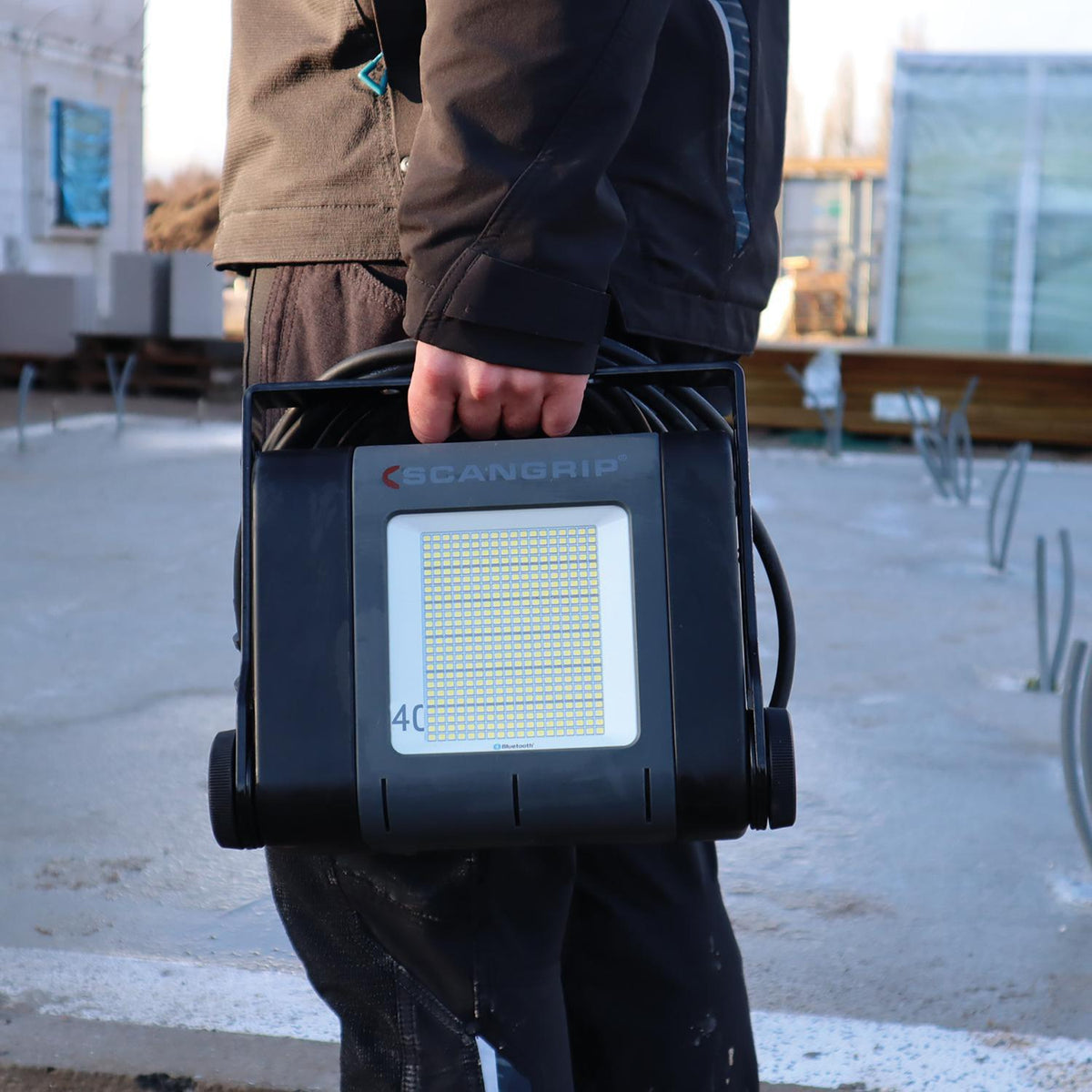 SCANGRIP SITE LIGHT 40 LED-Strahler 315 W, 10000-40000 lm, IP65, Bluetooth, 10 m Kabel