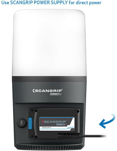 SCANGRIP LED-Strahler AREA 10 CONNECT 84 W 1000-10000 lm IP65 – 360° Arbeitsleuchte mit App-Steuerung