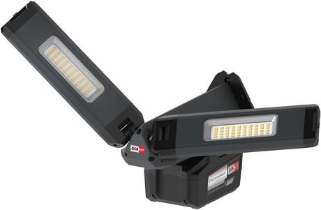 SCANGRIP DUO CONNECT LED-Strahler 108 W, 2500 lm, 18 V, IP30 – mit 2 flexiblen Leuchtenköpfen