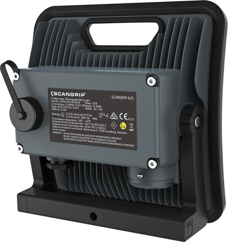 SCANGRIP NOVA-EX R Akku-LED-Strahler 31 W, 2000–4000 lm, IP65, EX-geschützt