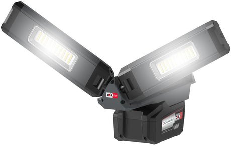 SCANGRIP DUO CONNECT LED-Strahler 108 W, 2500 lm, 18 V, IP30 – mit 2 flexiblen Leuchtenköpfen