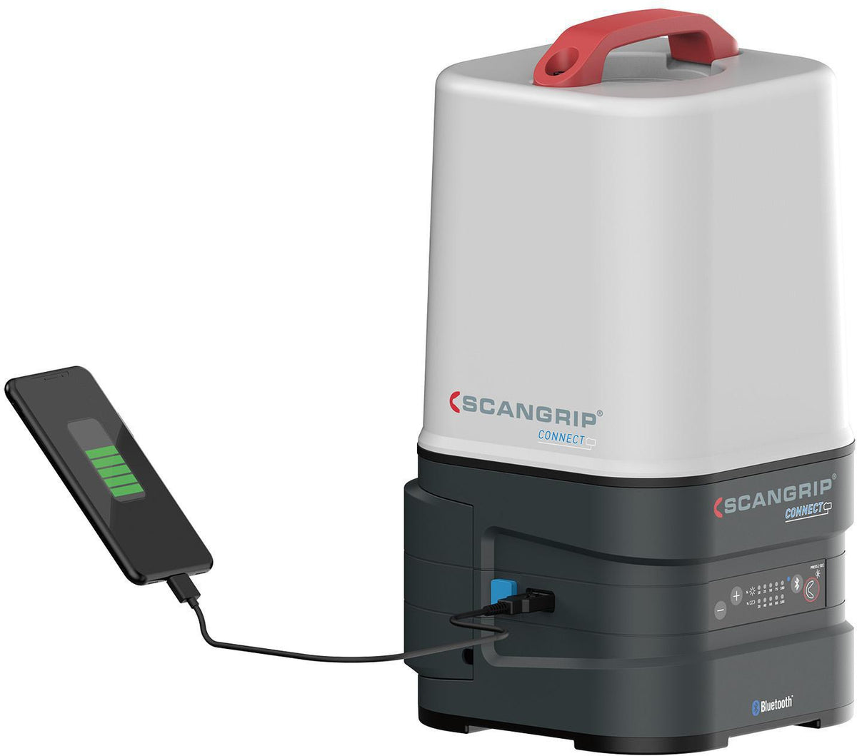 SCANGRIP LED-Strahler AREA 10 CONNECT 84 W 1000-10000 lm IP65 – 360° Arbeitsleuchte mit App-Steuerung